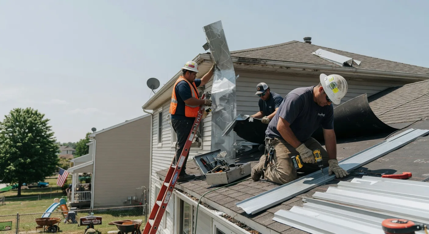 Storm Damage Metal Roof Repair in Rockford, TN